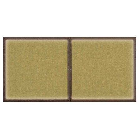 United Visual Products Open Faced Traditional Corkboard, 12x36" UV639A-SATIN-DBURGU